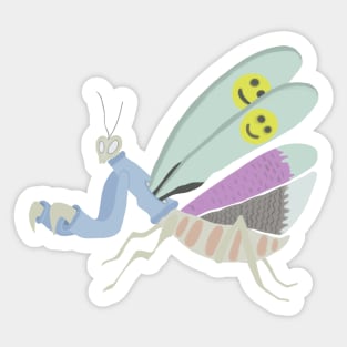 Jeweled Mantis in a sweater Sticker